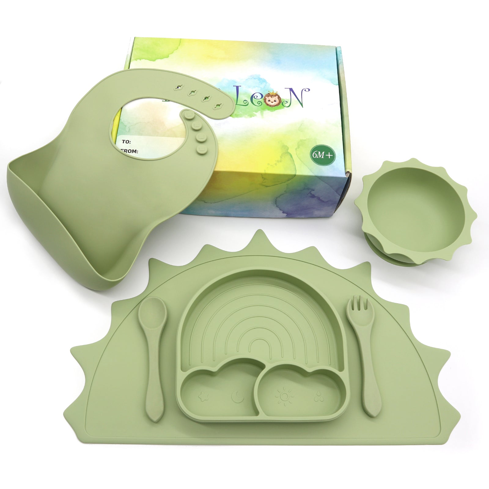 Silicone Baby Feeding Set - 6 Pack Baby Led Weaning Supplies for Infant &  Toddle